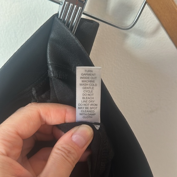 Black Matte Pleather Pants - Picture 6 of 7